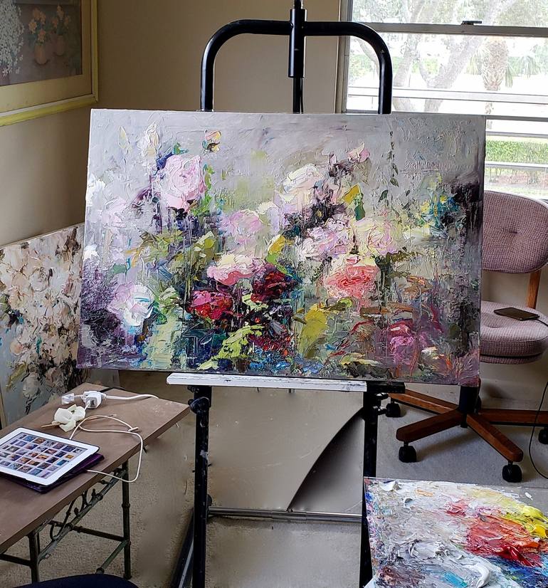 Original Expressionism Floral Painting by Irina Alexandrina