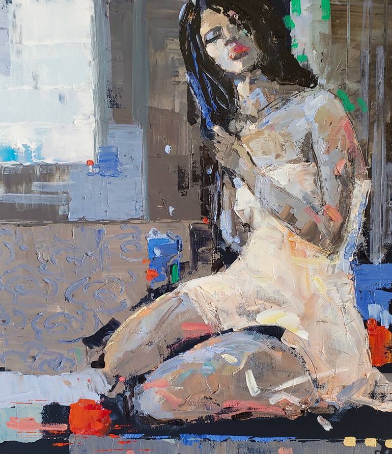 Original Abstract Expressionism People Painting by Irina Alexandrina