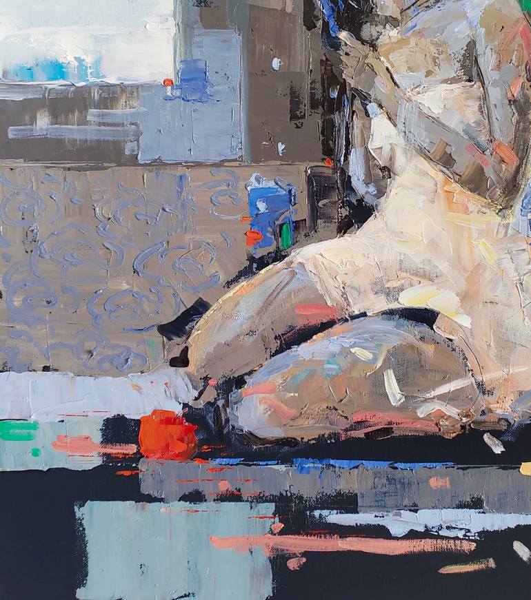Original Abstract Expressionism People Painting by Irina Alexandrina
