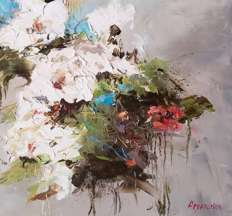Original Expressionism Floral Painting by Irina Alexandrina