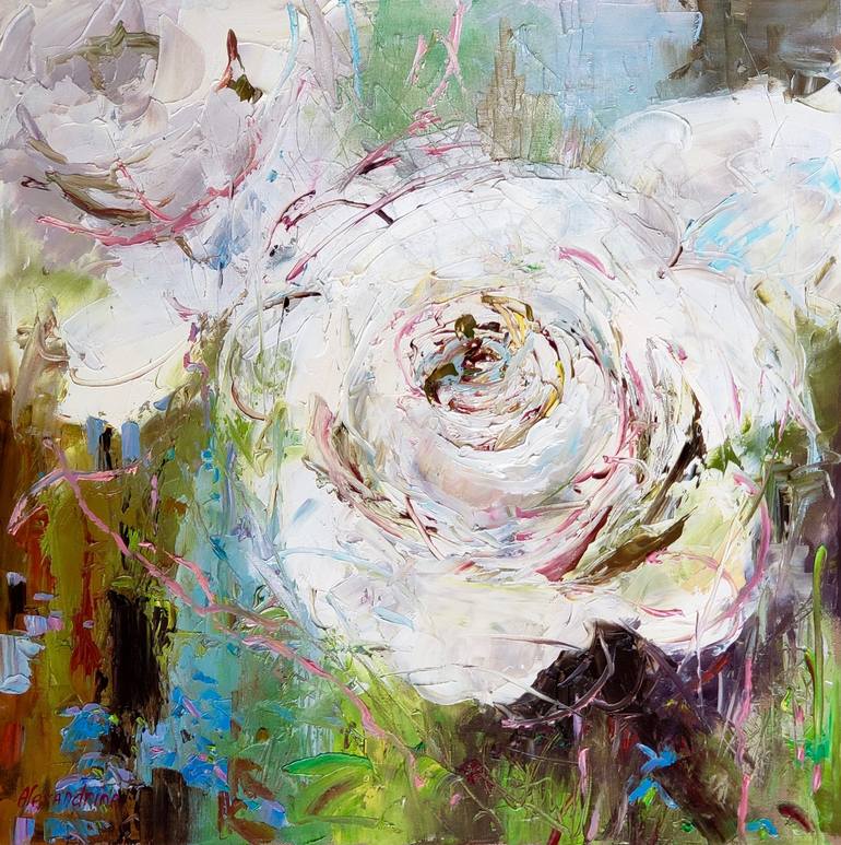 WHITE ROSES Painting by Irina Alexandrina | Saatchi Art
