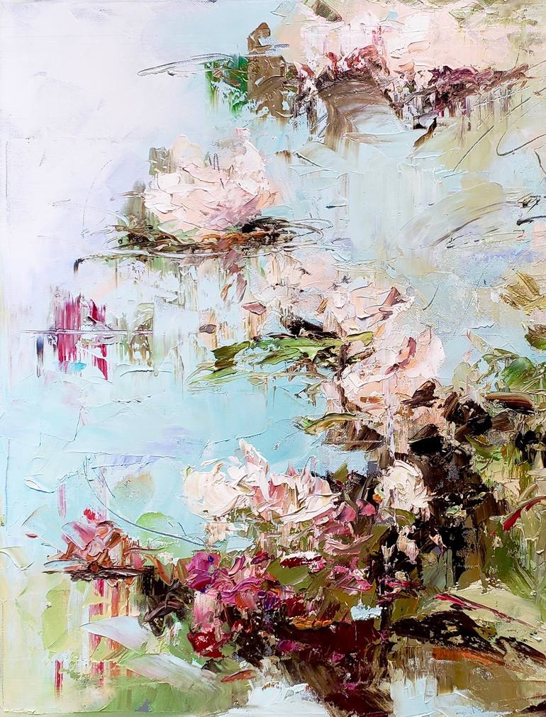 Original Abstract Expressionism Floral Painting by Irina Alexandrina