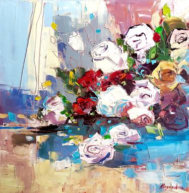 Print of Expressionism Floral Paintings by Irina Alexandrina