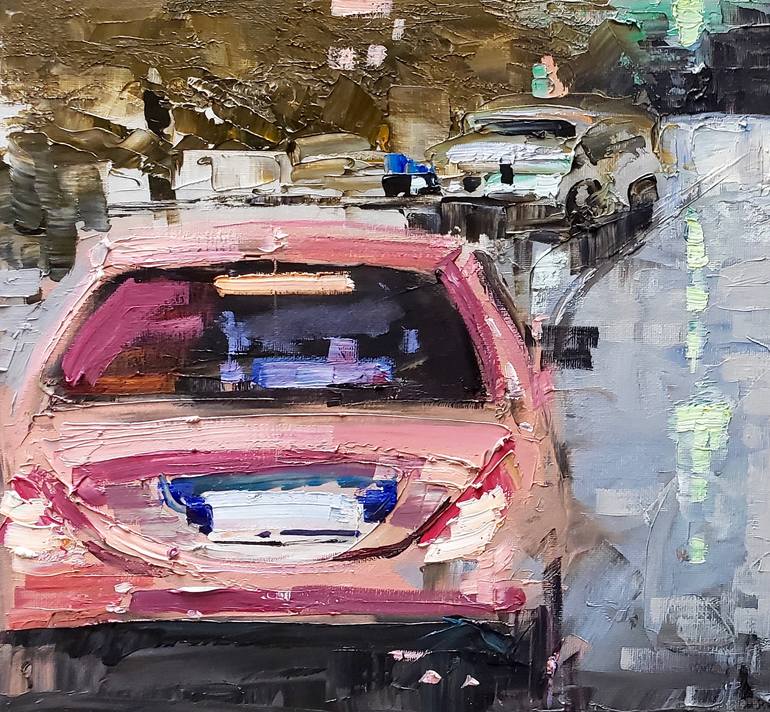 Original Figurative Car Painting by Irina Alexandrina