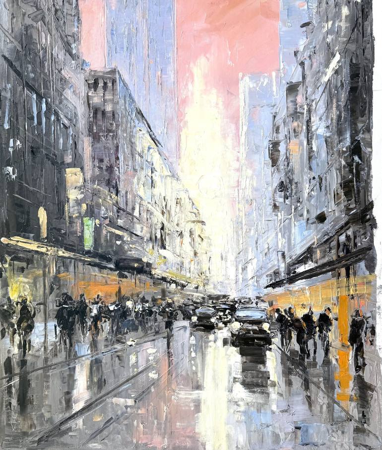 Original Figurative Architecture Painting by Irina Alexandrina