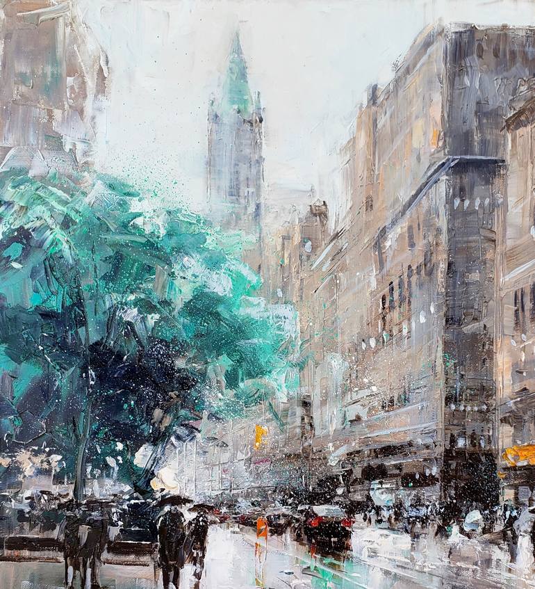 NEW YORK VIEW Painting by Irina Alexandrina | Saatchi Art