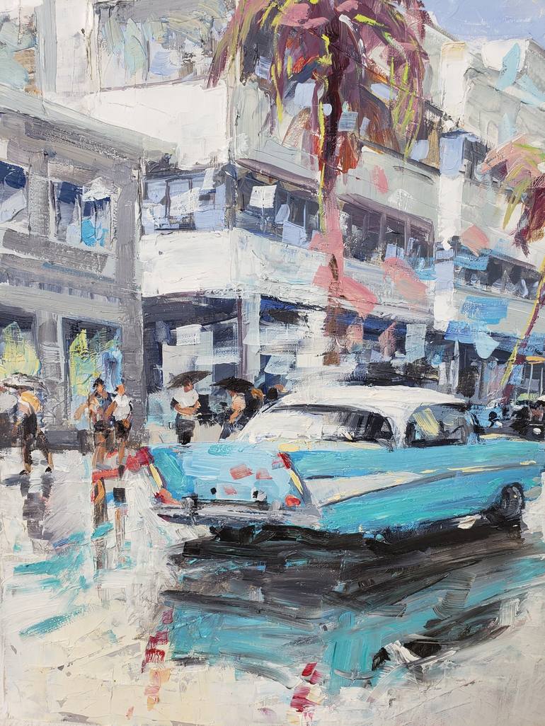 Original Figurative Automobile Painting by Irina Alexandrina