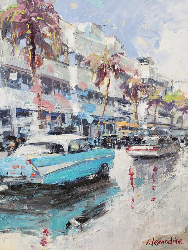 Original Figurative Automobile Painting by Irina Alexandrina