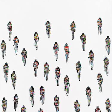Original Abstract Expressionism Bike Paintings by Heather Blanton