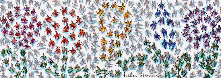 Original Abstract Painting by Heather Blanton  Abstract Art on Canvas  Abstract Skier Garden