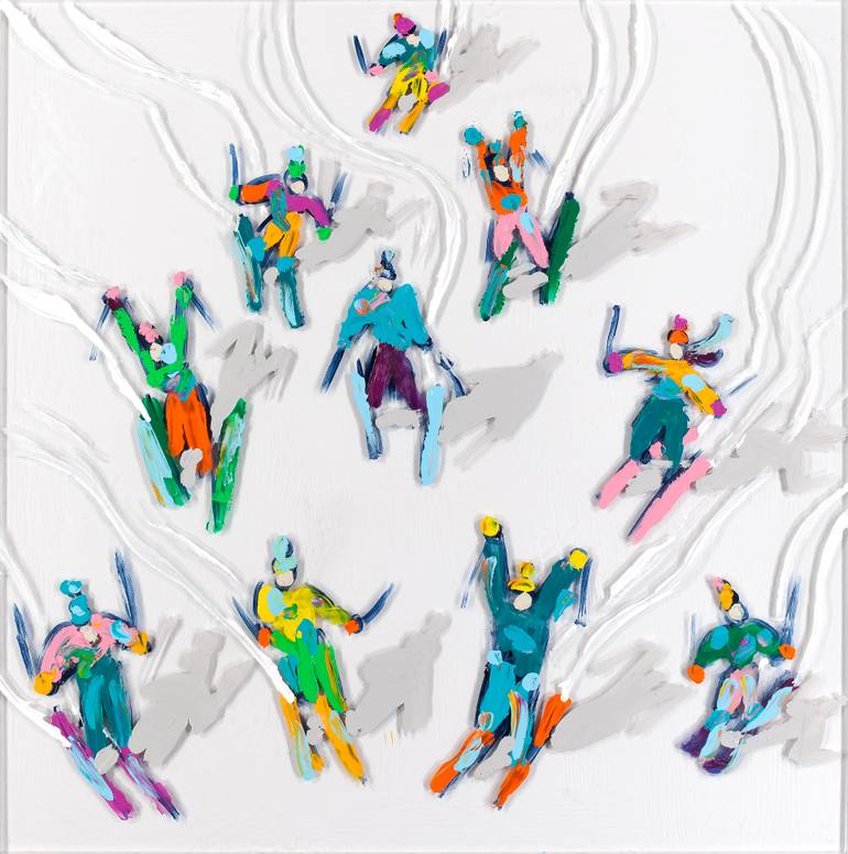 Original Abstract Sports Painting by Heather Blanton