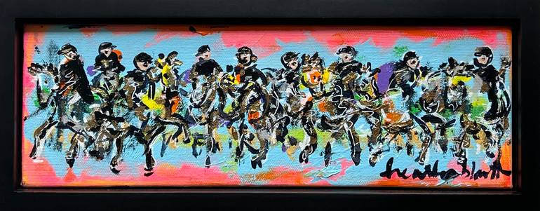 Original Horse Painting by Heather Blanton  Abstract Art on Canvas  Dressage Abstract Mini