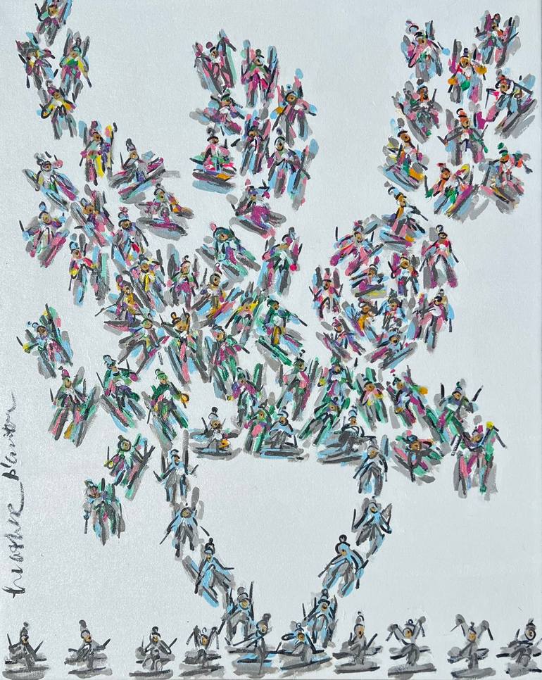 Original Floral Painting by Heather Blanton  Abstract Art on Canvas  Flower Skiers Bouquet