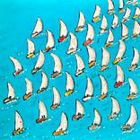 Sailboat Racing by Heather Blanton