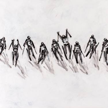 #229_"Black and White Skiers" thumb