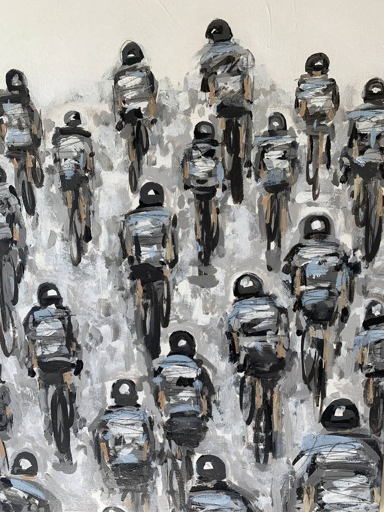 Original Abstract Bike Painting by Heather Blanton