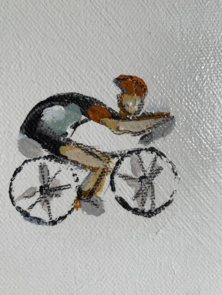 Original Bike Painting by Heather Blanton