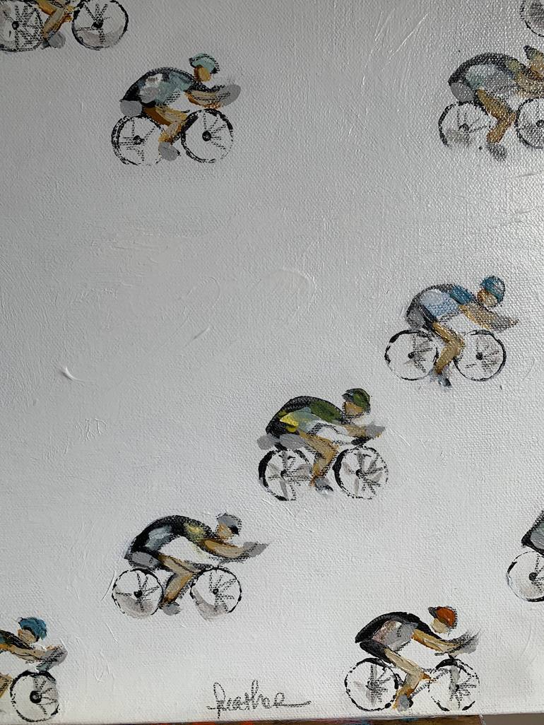 Original Abstract Bike Painting by Heather Blanton