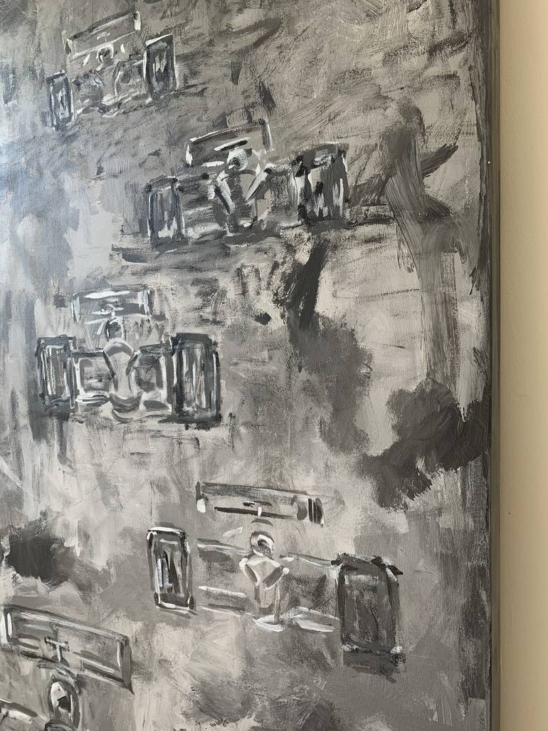 Original Abstract Expressionism Car Painting by Heather Blanton