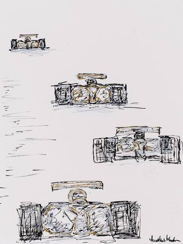 Original Fine Art Automobile Drawings by Heather Blanton