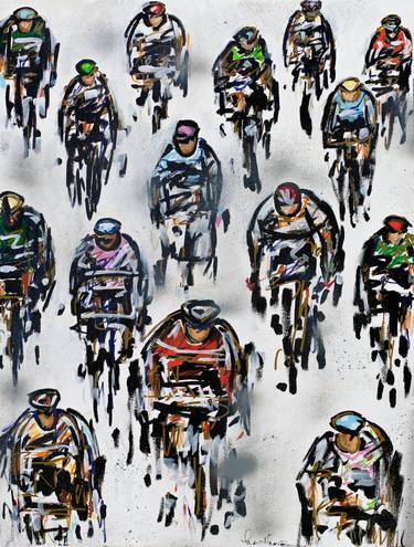 #806 Street Cyclists on Paper thumb