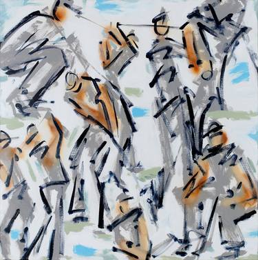 Original Abstract Sports Paintings by Heather Blanton