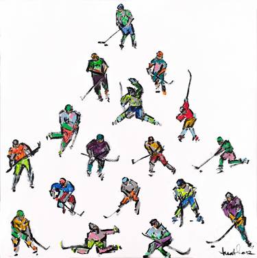 Original Abstract Expressionism Sports Paintings by Heather Blanton