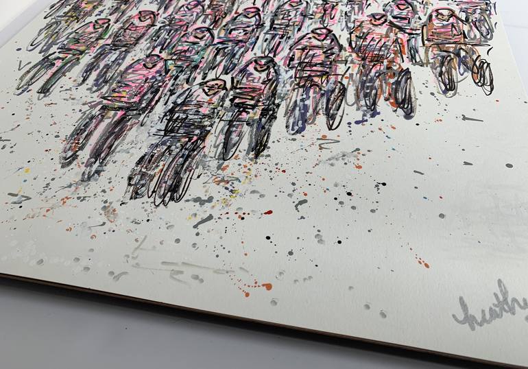 Original Abstract Expressionism Bike Painting by Heather Blanton
