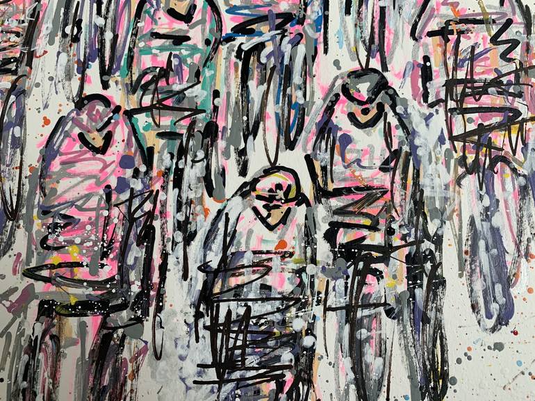 Original Abstract Expressionism Bike Painting by Heather Blanton