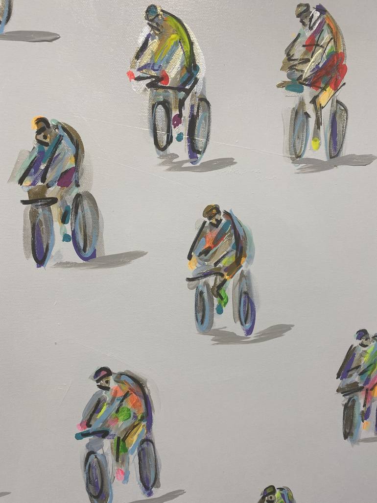 Original Bicycle Painting by Heather Blanton