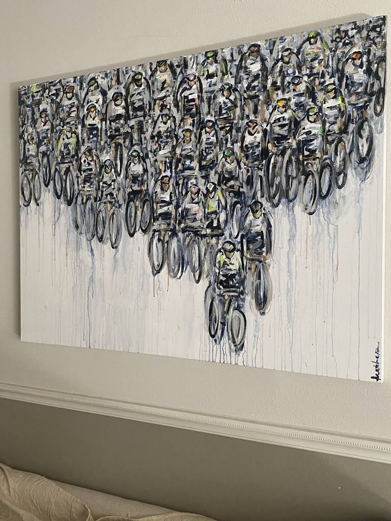 Original Bicycle Painting by Heather Blanton