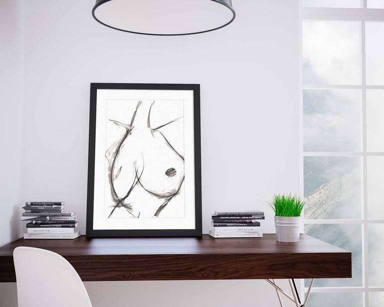 Original Abstract Nude Drawing by Jill Robb