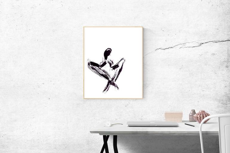 Original Abstract Body Drawing by Jill Robb