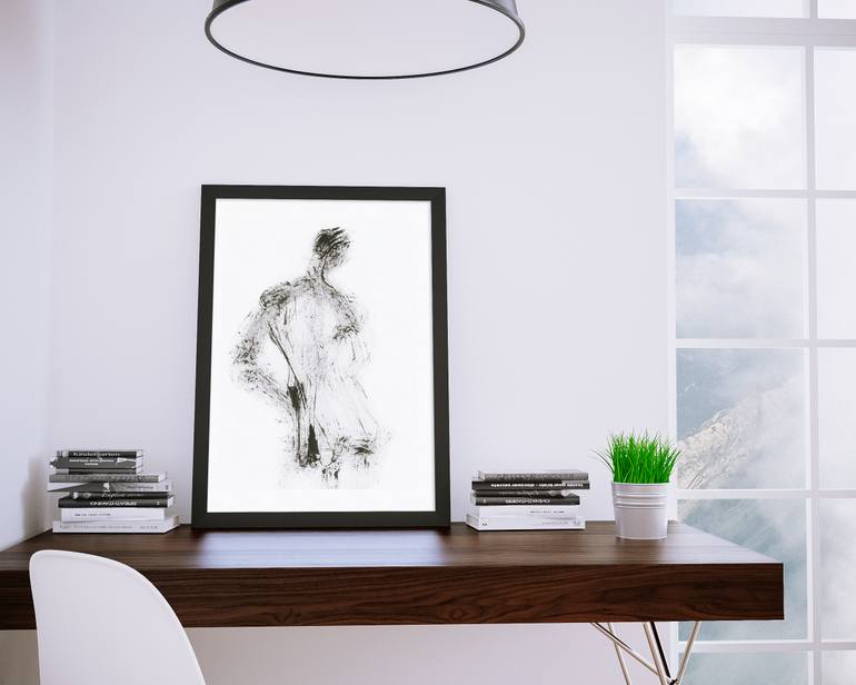 Original Abstract Body Drawing by Jill Robb