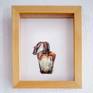 Orange Bottle, framed