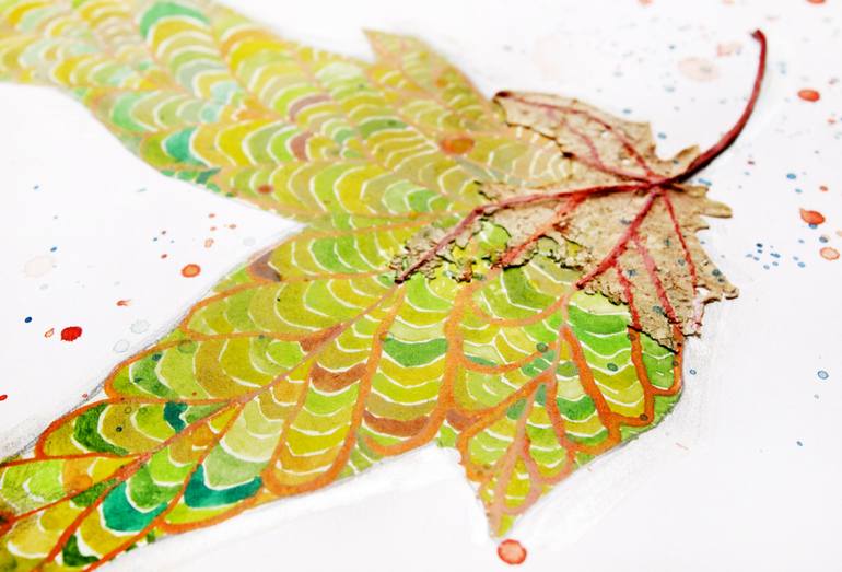 Original Art Deco Botanic Collage by Ana Zdravković