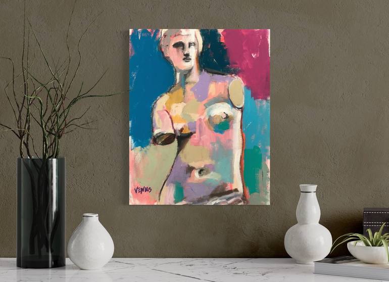 Original Abstract Expressionism Love Painting by Venus Artist