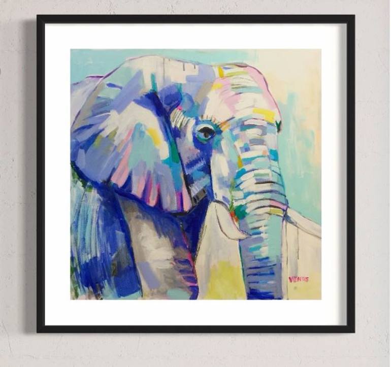 Original Abstract Animal Painting by Venus Artist