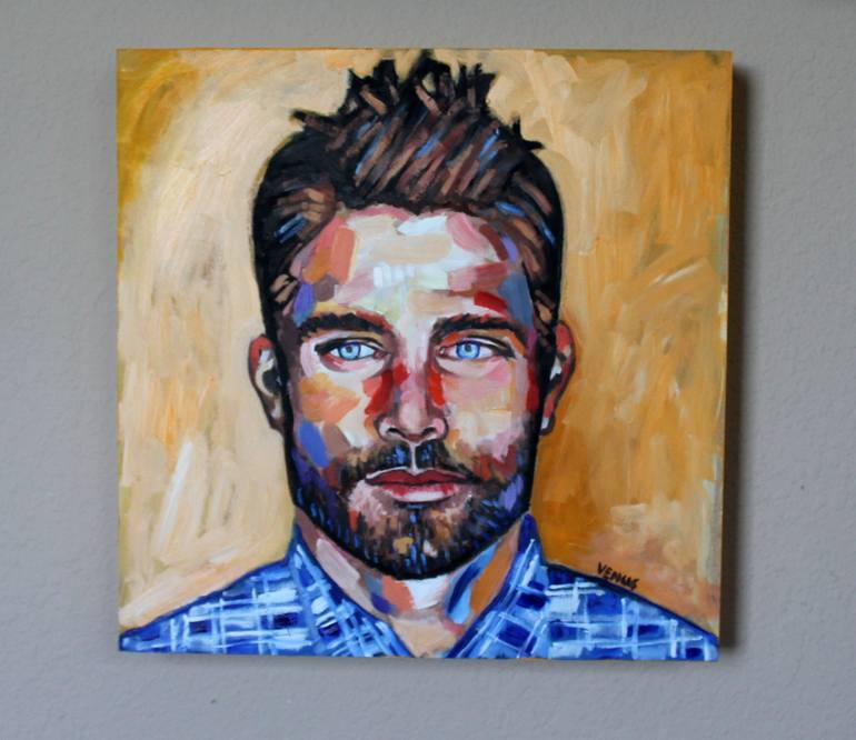 Original Portraiture Men Painting by Venus Artist