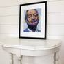 Bill Murray painting by Venus shown framed