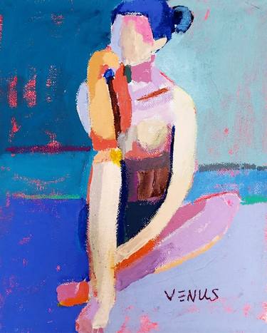 Print of Abstract Expressionism Women Paintings by Venus Artist