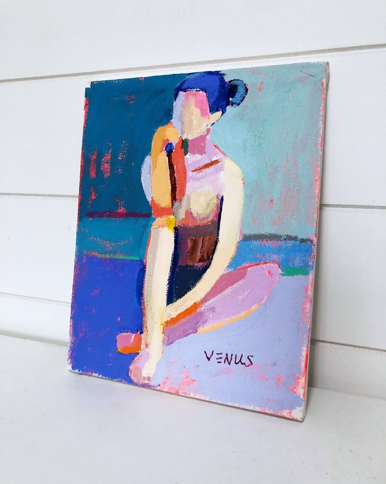 Original Abstract Expressionism Women Painting by Venus Artist