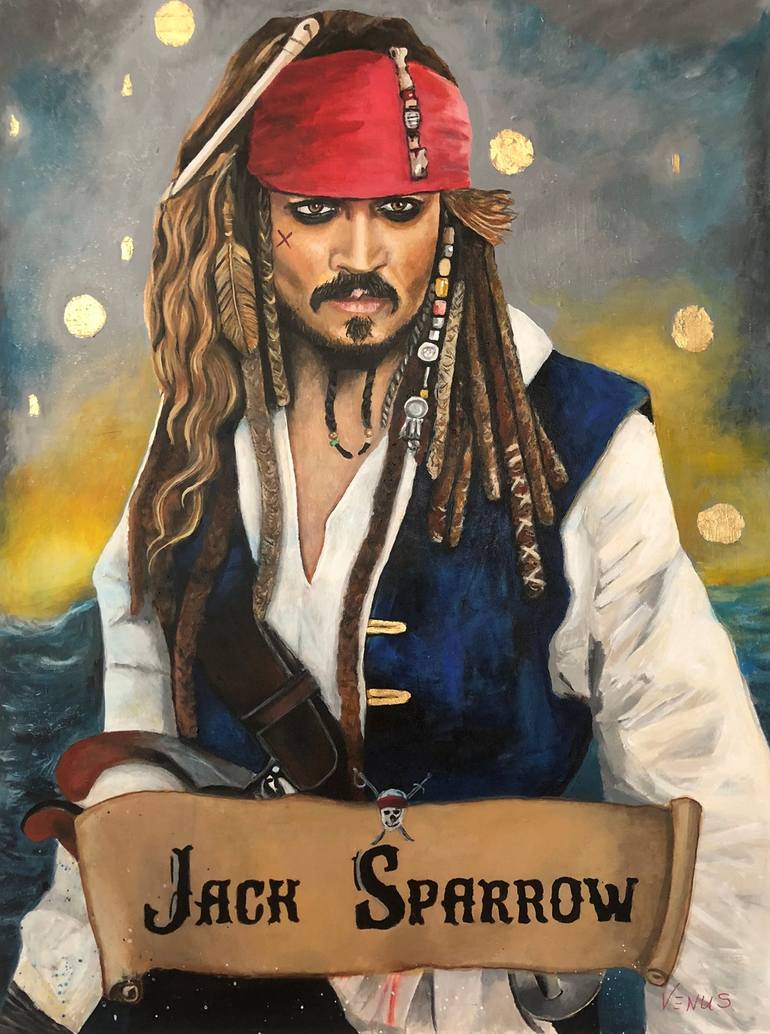 jack sparrow oil painting