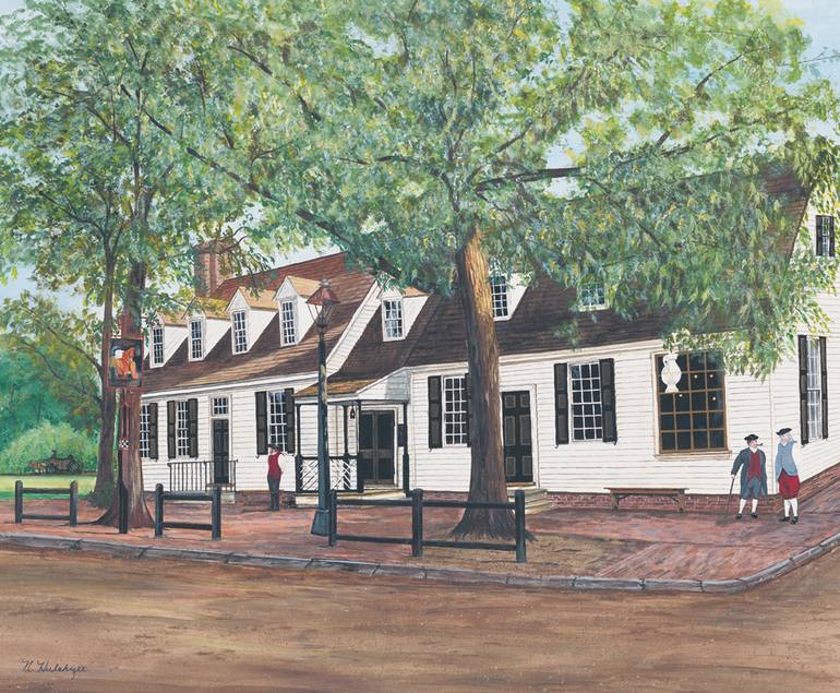 Chowning Tavern, Williamsburg, VA Painting by Nancy Hulshizer | Saatchi Art