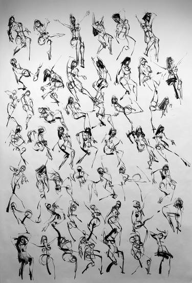 Original Expressionism Body Drawings by Zin Lim