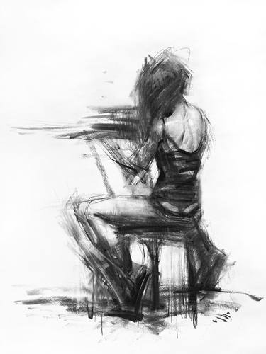 Original Expressionism People Drawings by Zin Lim