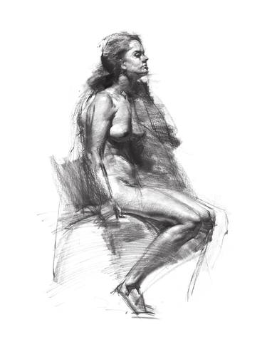 Print of Impressionism Nude Drawings by Zin Lim