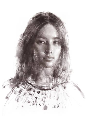 Original Expressionism Portrait Drawings by Zin Lim