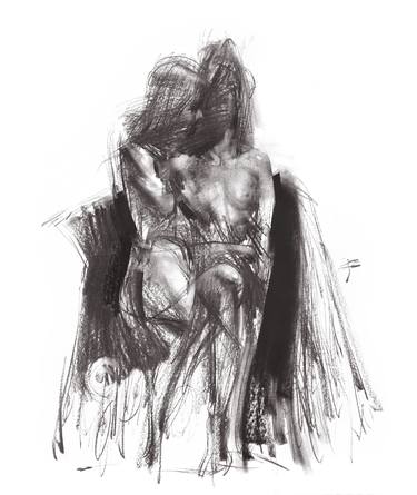 Print of Expressionism Nude Drawings by Zin Lim
