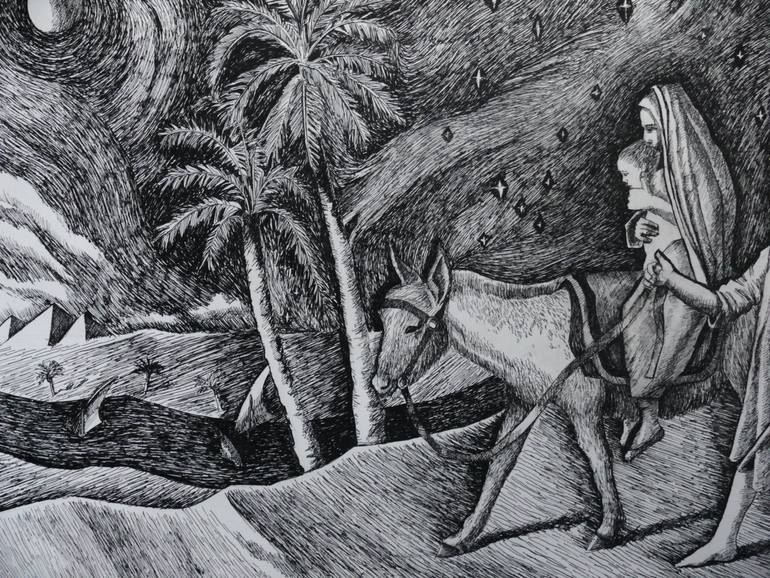 Original Figurative Religion Drawing by Paul Rossi
